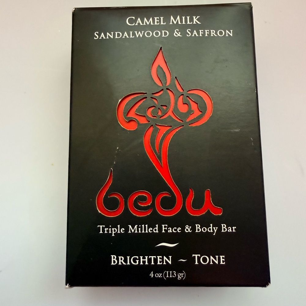 Camel Milk Sandalwood & Saffron Brightening Face & Body Bar - Black/Red